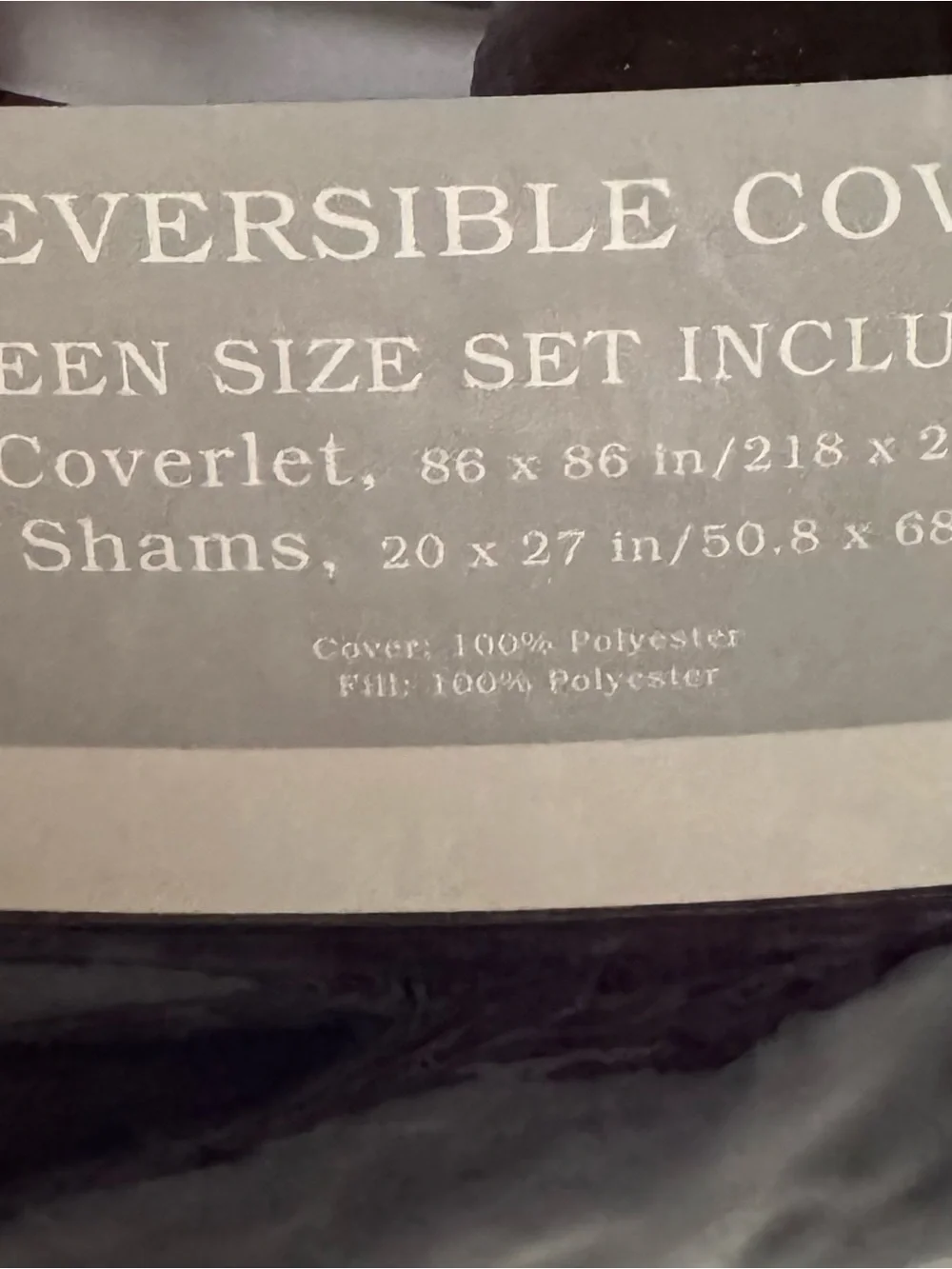 Brand new 3 piece Reversible Coverlet